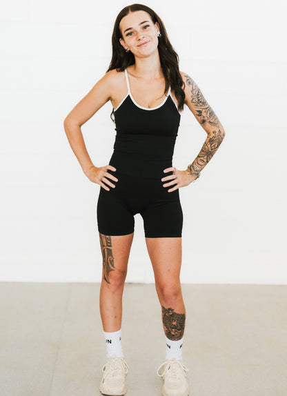 BLACK TWO TONE SINGLET