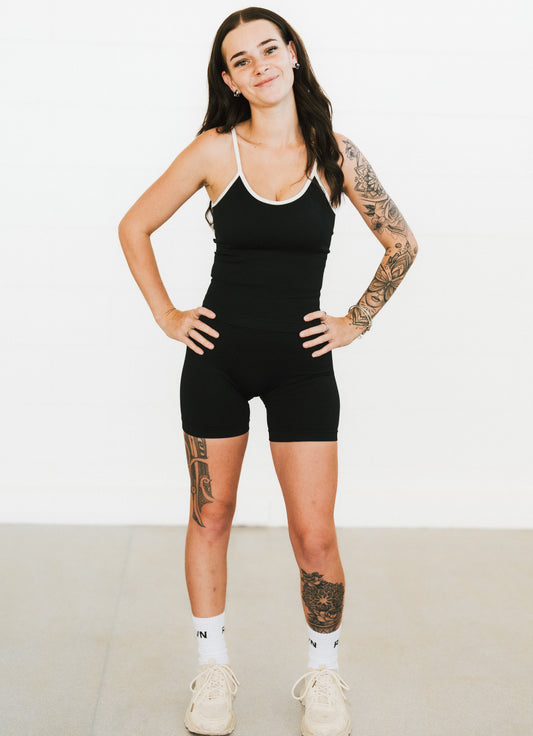 BLACK TWO TONE SINGLET