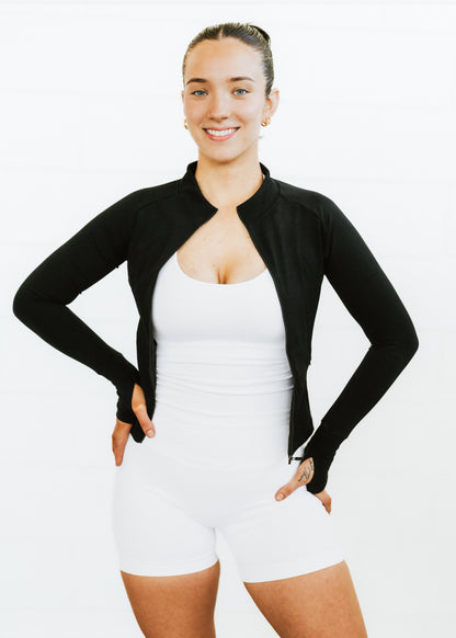 BLACK SCULPT JACKET