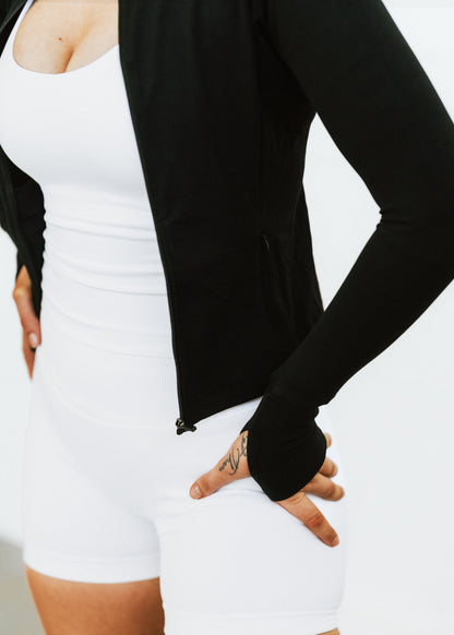 BLACK SCULPT JACKET