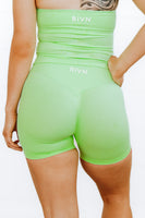 LIME SCRUNCH SHORTS