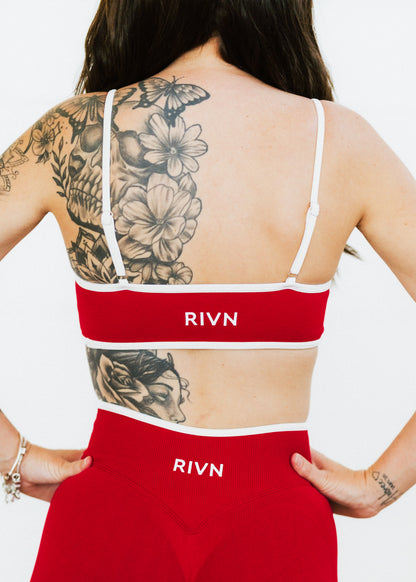 CHERRY RED TWO TONE BRA