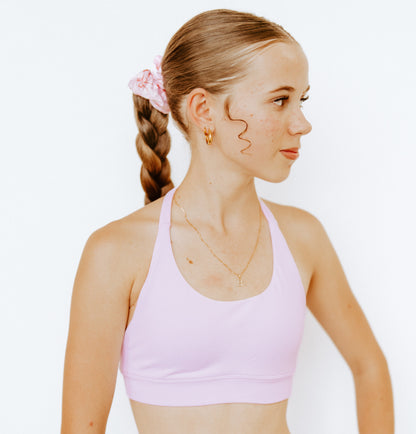LIGHT PINK BACKLESS CROP