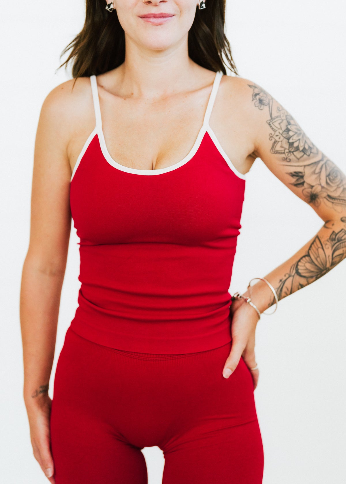CHERRY RED TWO TONE SINGLET