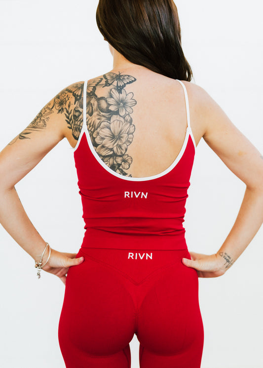 CHERRY RED TWO TONE SINGLET