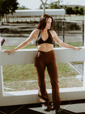 BROWN POCKET FLARES