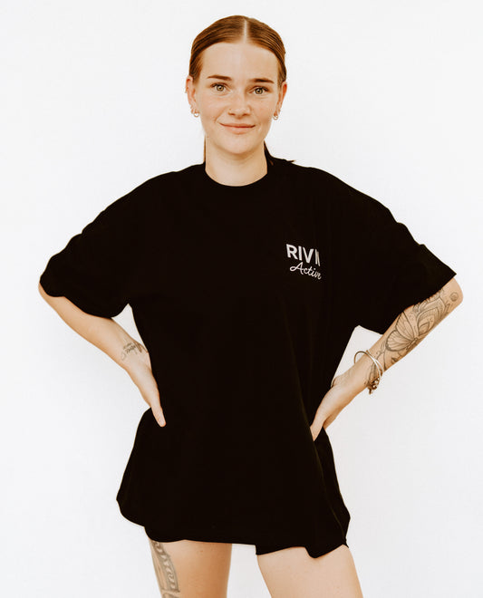 BLACK OVERSIZED TEE