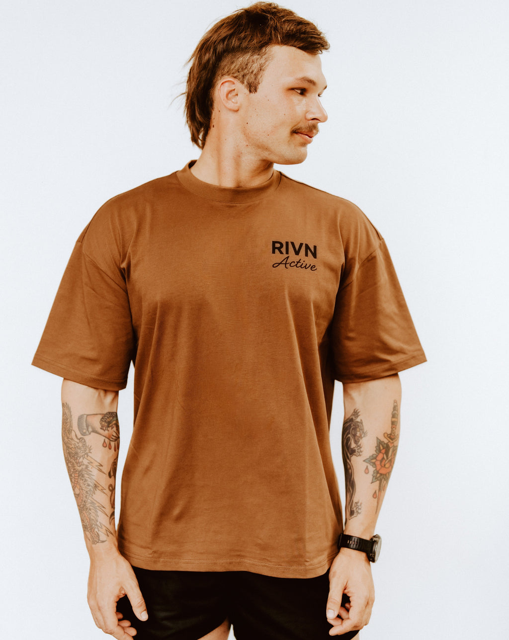 BROWN OVERSIZED TEE