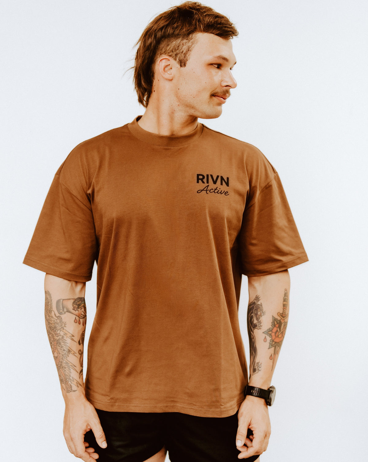 BROWN OVERSIZED TEE