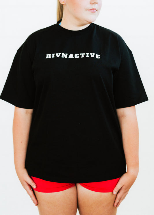 BLACK ESSENTIAL TEE (WHITE LOGO)