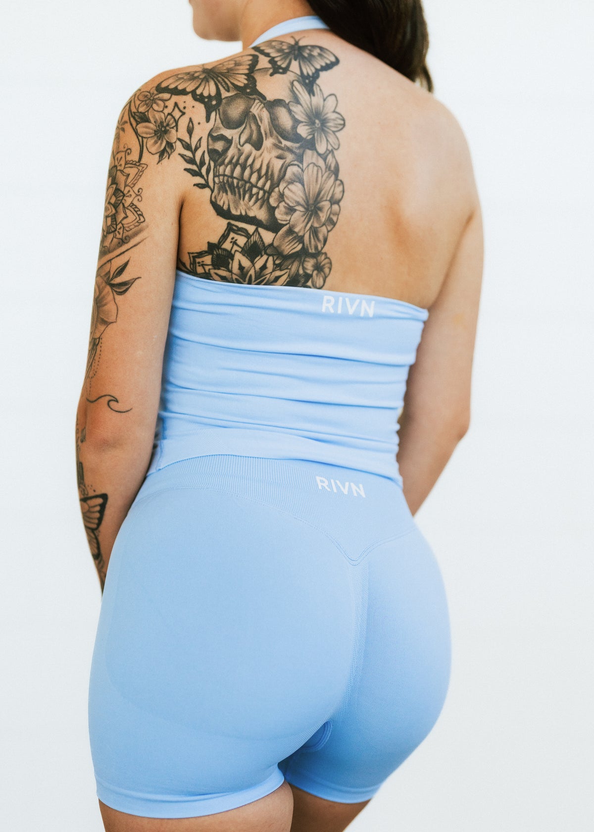 BABY BLUE SCRUNCH SHORTS