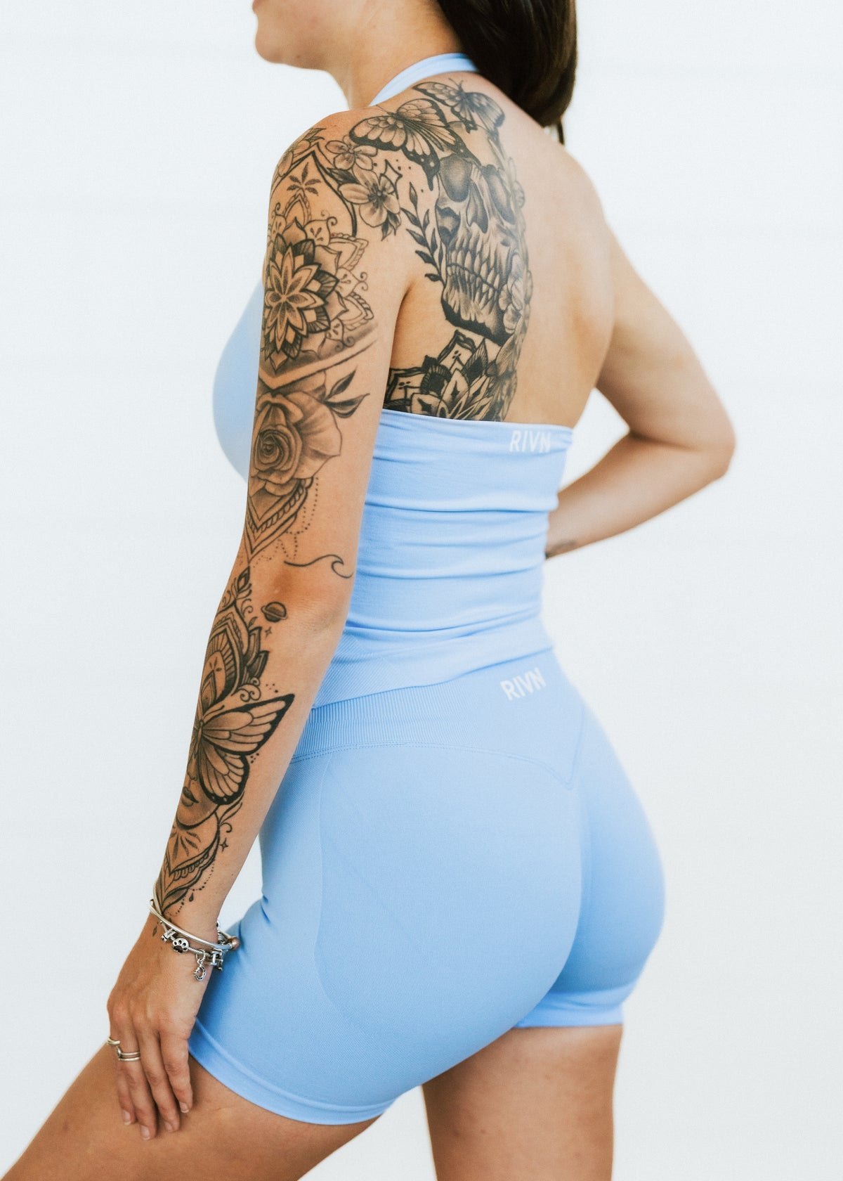 BABY BLUE SCRUNCH SHORTS