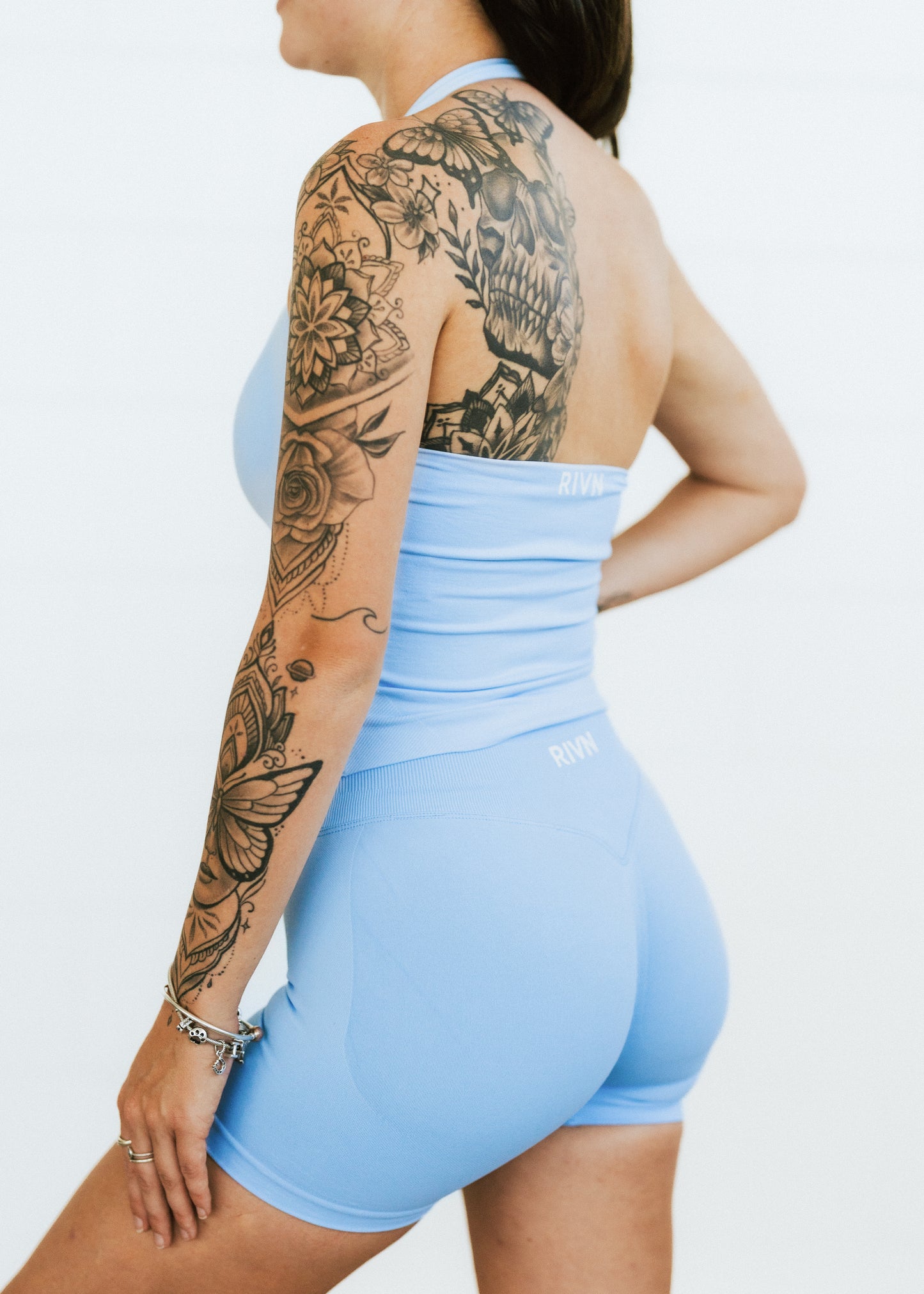 BABY BLUE SCRUNCH SHORTS