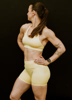 BUTTERCUP YELLOW BACKLESS CROP