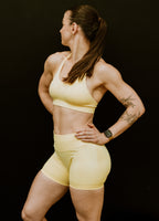 BUTTERCUP YELLOW BACKLESS CROP
