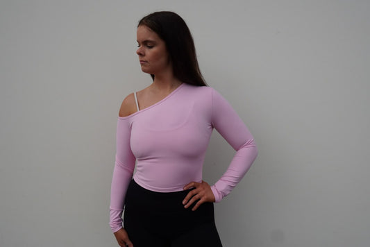 PINK OFF THE SHOULDER LONG SLEEVE