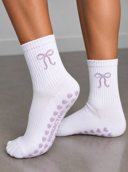 RIVNACTIVE Heart Grip Socks- Light Purple